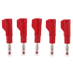 5pieces 4mm Banana Plug pour Sondes de Test Instrument Instrument Meter Connector rouge