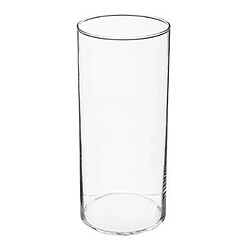 Vase Cylindrique en Verre 30cm Transparent