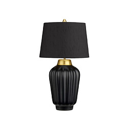 Elstead Lighting Lampe de table Bexley Acier,Céramique,Faux Soie Noir,Laiton brossé