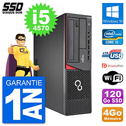 PC Fujitsu Esprimo E720 E85+ DT Intel i5-4570 RAM 4Go SSD 120Go Windows 10 Wifi - Occasion