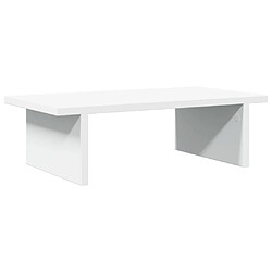 vidaXL Support de moniteur blanc 50x27x15 cm bois d'ingénierie