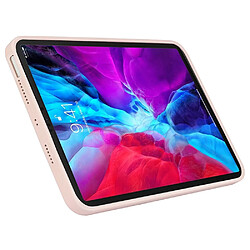 Coque en silicone antichoc, anti-empreinte digitale rose pour votre iPad Pro 12.9-pouces (2021)/(2020)/(2018)