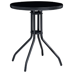 vidaXL Ensemble de bistro 3 pcs noir et anthracite