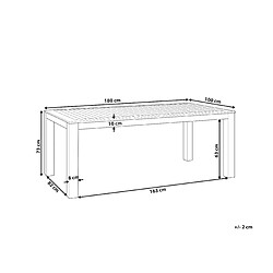 Avis Beliani Table de jardin Bois Bois foncé TUSCANIA