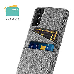 Coque en TPU antichoc avec porte-cartes gris clair pour votre Samsung Galaxy S21 FE 5G