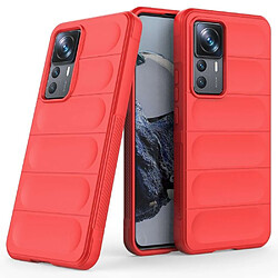 Htdmobiles Coque pour Xiaomi 12T / 12T Pro 5G - housse etui silicone gel fine + verre trempe - ROUGE