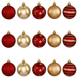 Feeric Lights And Christmas Kit Décoration pour sapin de Noël - 15 Pièces - Rouge et doré