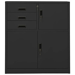 vidaXL Armoire de bureau Anthracite 90x40x102 cm Acier