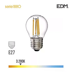 Edm Ampoule LED E27 4W équivalent à 35W - Blanc Chaud 3200K