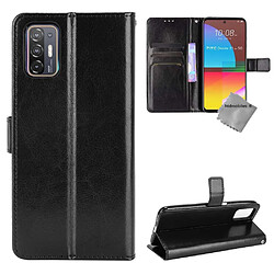 Htdmobiles Housse etui portefeuille avec coque intérieure en silicone pour HTC Desire 21 Pro 5G + film ecran - NOIR