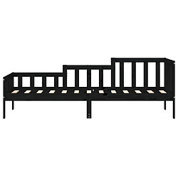 Acheter Maison Chic Lit de jour, Lit de repos pour Salon Chambre,Canapé-lit,Lit d'invité Noir 90x190 cm Bois de pin massif -MN92910