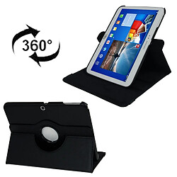 Wewoo Housse Étui noir pour Samsung Galaxy Tab 3 10.1 / P5200 / P5210, 360 degrés rotation Litchi Texture en cuir avec support