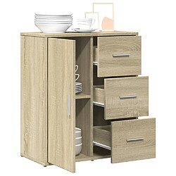 Avis vidaXL Buffet chêne sonoma 60x31x70 cm bois d'ingénierie