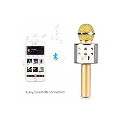 Avis Dealstore Microphone karaoke bluetooth haut parleur pour smartphone-OR