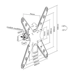 Kimex Support écran TV 32''- 55'' pour structure scénique TRUSS et tube pas cher