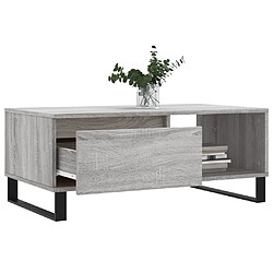 Avis vidaXL Table basse Sonoma gris 90x50x36,5 cm Bois d'ingénierie