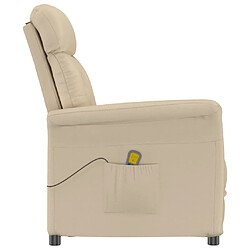 Avis vidaXL Fauteuil de massage Crème Similicuir daim