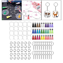 Avis 110 Pièces Acrylique Cercle Clair Disques, 20 Ronde Acrylique Trousseau Vierge, 30 En Cuir Gland Pendentif, 30 pivotant Mousqueton Porte-clés Anneau,