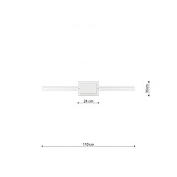 Avis Luminaire Center Plafonnier LED intégré Rio Integrated Acier Noir 1 ampoule 150cm