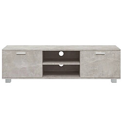 Avis vidaXL Meuble TV Gris béton 140x40,5x35 cm Bois d'ingénierie