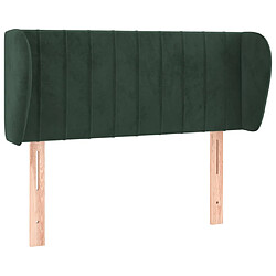 vidaXL Tête de lit avec oreilles Vert foncé 83x23x78/88 cm Velours