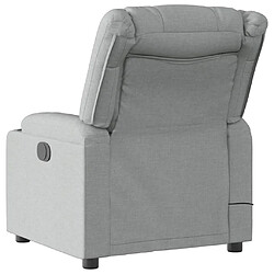 Acheter vidaXL Fauteuil de massage inclinable électrique gris clair tissu