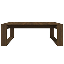 Maison Chic Table basse pour salon | Table à café Chêne marron 100x100x35 cm Bois d'ingénierie -GKD85409 pas cher