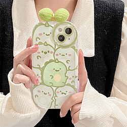 GUPBOO Étui pour iPhone11ProMax Plein écran vert dinosaure mignon téléphone mobile étui transparent silicone femelle