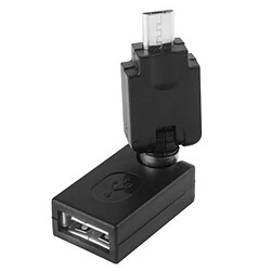 Wewoo Adaptateur pivotant USB à 360 degrés AF / USB 2.0 avec OTG pour Galaxy S IV / i9500 / S III / i9300 / Note II / N7100 / i9220 / i9100 / i9082 / Nokia / LG / BlackBerry / HTC One X / Amazon Kindle / Sony Xperia etc (noir)