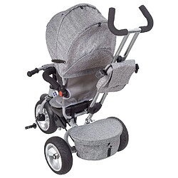 HyperMotion Poussette Tobi Spiner Tricycle Évolutif pour Enfant 1 à 5ans/Design Soigné, Roues Gonflées, Repose Pieds, Poussoir Réglable, Couleur Grise pas cher