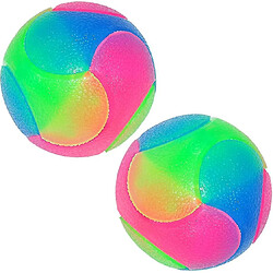 Wabjtam 2 Pièces Allument Des Boules De Chien Clignotantes Boule Élastique Brillent Dans Le Noir Jouets Interactifs Pour Animaux De Compagnie Pour Chiot, Chats, Chiens5cm