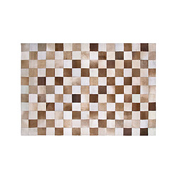 Acheter Beliani Tapis en cuir marron et beige 160 x 230 cm SOLMAZ