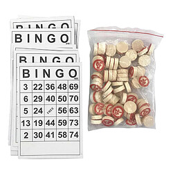 Fournitures de Bingo Bingo Cartes avec 75 Bingo Numéros Puces Ensemble pour La Famille Ami Adultes Enfants Jeu Jouet