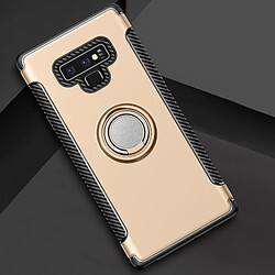 Wewoo Coque Étui de protection magnétique pour Galaxy Note 9, avec support de bague de rotation à 360 degrés or