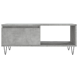 Acheter vidaXL Table basse Gris béton 90x50x36,5 cm Bois d'ingénierie