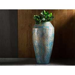 Acheter Beliani Vase décoratif MASSA fait à la main Céramique 53 cm Bleu