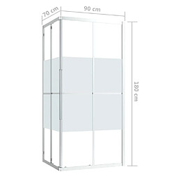 vidaXL Cabine de douche ESG 90x70x180 cm pas cher