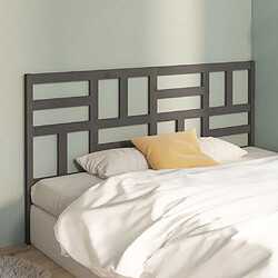 Avis Maison Chic Tête de lit scandinave,Meuble de chambre Gris 206x4x104 cm Bois massif de pin -MN31181