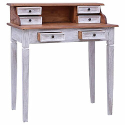 Maison Chic Bureau solide,Table de travail,Bureau d'ordinateur avec tiroirs 90x50x101 cm bois de récupération solide -GKD39312