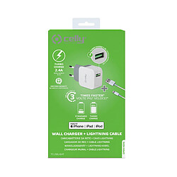 Avis Celly TCUSBLIGHT chargeur d'appareils mobiles Blanc Intérieure