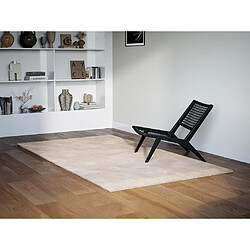 Vente-Unique Tapis effet fourrure en relief à motifs circulaires - 120 x 160 cm - Beige - PAOLISI