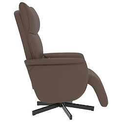 Avis vidaXL Fauteuil inclinable de massage repose-pieds marron similicuir