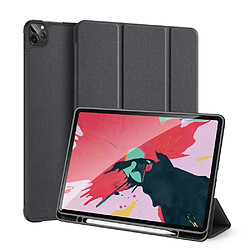 Dux Ducis Etui en PU + TPU triple avec porte-stylet noir pour votre Apple iPad Pro 12.9 (2020)