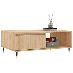 Avis Maison Chic Table basse,Table Console Table d'appoint, Table pour salon chêne sonoma 90x60x35 cm bois d'ingénierie -MN45503