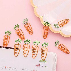 Wewoo 5 PCS Creative Kawaii En Forme De Carotte Métal De Pince-notes Bookmark