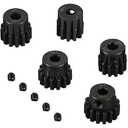 5pcs Pignons 11T 12T 13T 14T 15T M1 5mm Arbre Pignon Module D’engrenage pour 1 :8 1/8 RC Monster/Buggy/Truck Brushless Motor, Couleur Noire