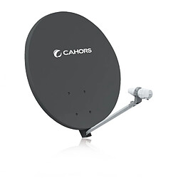 CAHORS Parabole satellite fibre composite gris anthracite SMC 70cm + LNB single