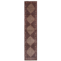 Vidal Tapis de couloir en laine 418x86 noir Bidjar