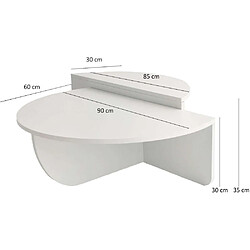 Avis Hanah Home Table basse en aggloméré Podium blanc.