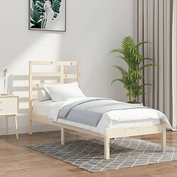 vidaXL Cadre de lit sans matelas bois massif 90x200 cm